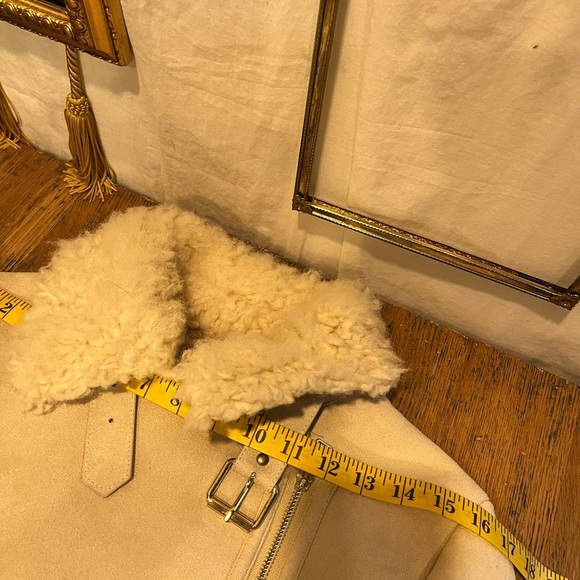 ZARA BASIC - Faux Shearling Biker Jacket M - Picture 11 of 16